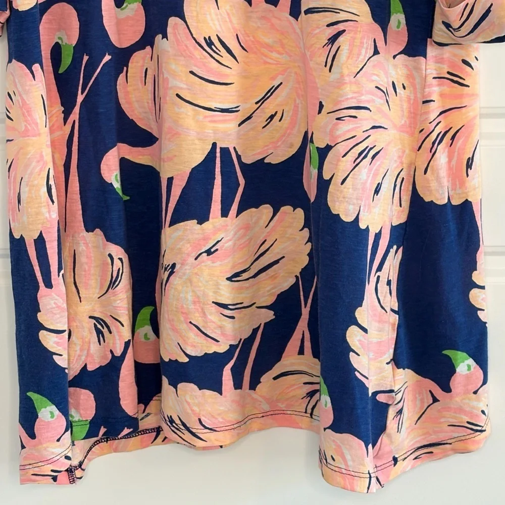Lilly Pulitzer Girls Mini Edna Dress in Gimme Some Flamingo Leg Print Sz L 8-10